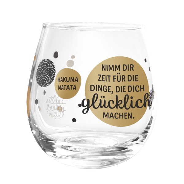 Whiskyglas, Wasserglas oder auch Weinglas mit Spruch - Nimm dir Zeit für die Dinge
