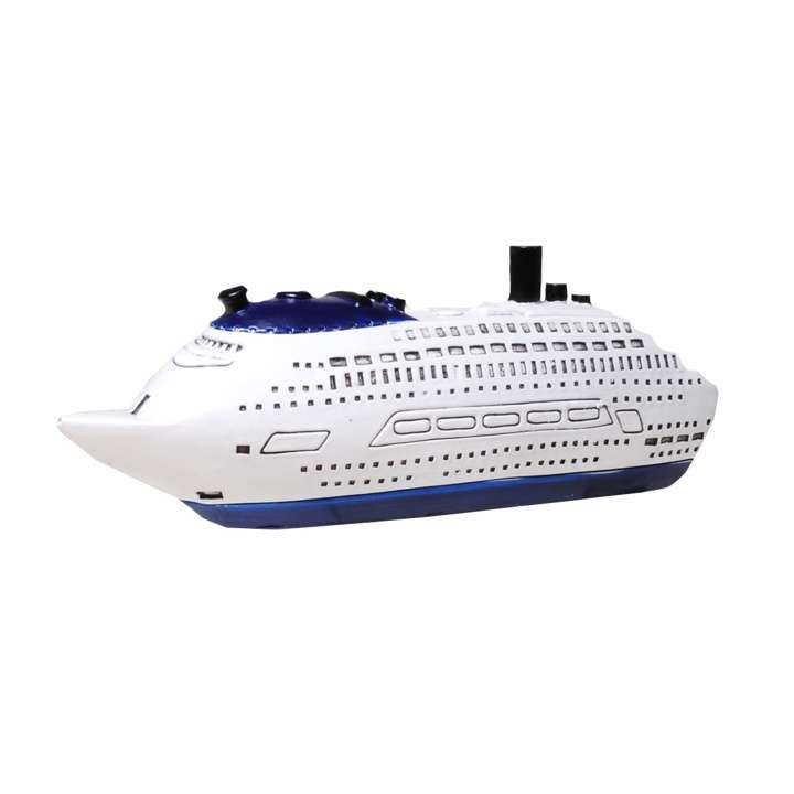 Kleines Schiff aus Kunststein Poly,  4 x 12 cm