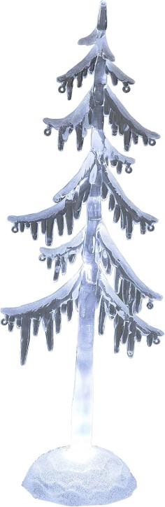 Dekobaum gefrostet mit Licht, Acryl batteriebetrieben ca. 25 cm