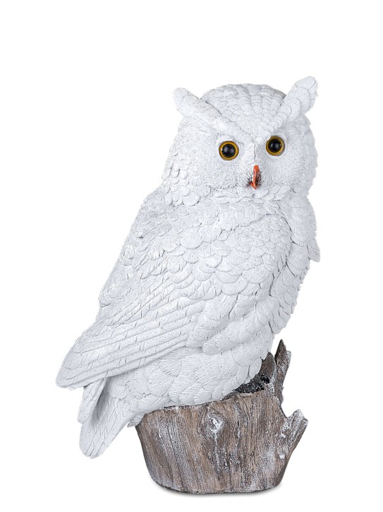  Deko Figur 'Wintereule', 32 cm, weiß