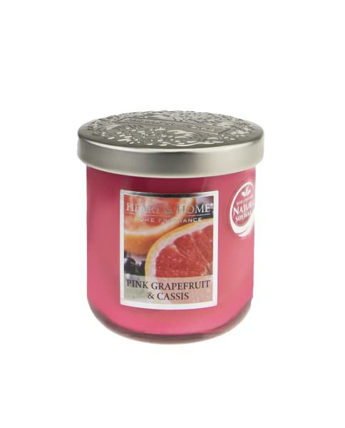 Heart & Home Duftkerze, klein, 115g, Pink Grapefruit & Cassis Inhalt:?0.115 Kilogramm (217,30Euro 1 Kilogramm)