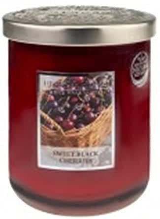 Heart & Home Kleine Duftkerze Suesse Schwarzkirsche - Sweet Black Cherries - 115g Inhalt: 0,115 Kilogramm (217,30 