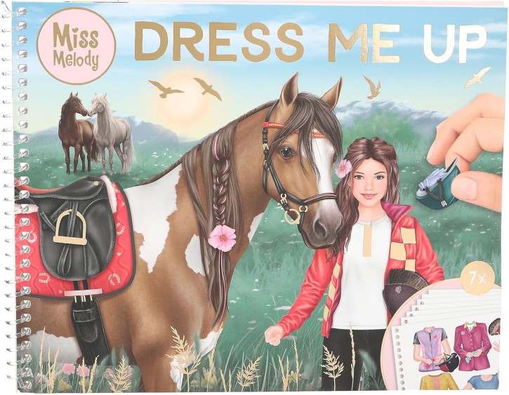 Miss Melody Dress Me Up, Großes Stickerbuch mit Pferdemotiven