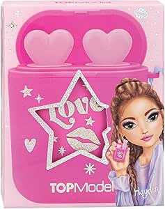 1 Stück TOPModel Lipgloss-Set mit Kopfhörer-Case, 2x 2,3 ml, Blaubeerkuchen & Erdbeerduft, Pink