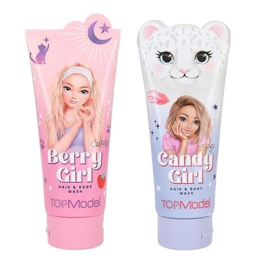 1 Stück TOPModel Beauty and Me Shampoo und Duschgel Set, 175 ml, Erdbeer- oder Kaugummi-Duft, Dermatologisch getestet