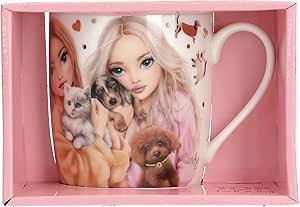 TOPModel Fur Ever Friends Becher für Mädchen, Keramiktasse mit Haustier-Motiv, Geschenkverpackung