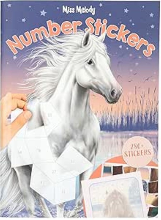 Miss Melody Zahlen-Stickerbuch mit Pferde-Motive