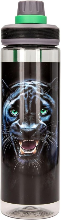 Adventure World Panther - Transparente Trinkflasche in Schwarz-Grün ca. 700 ml