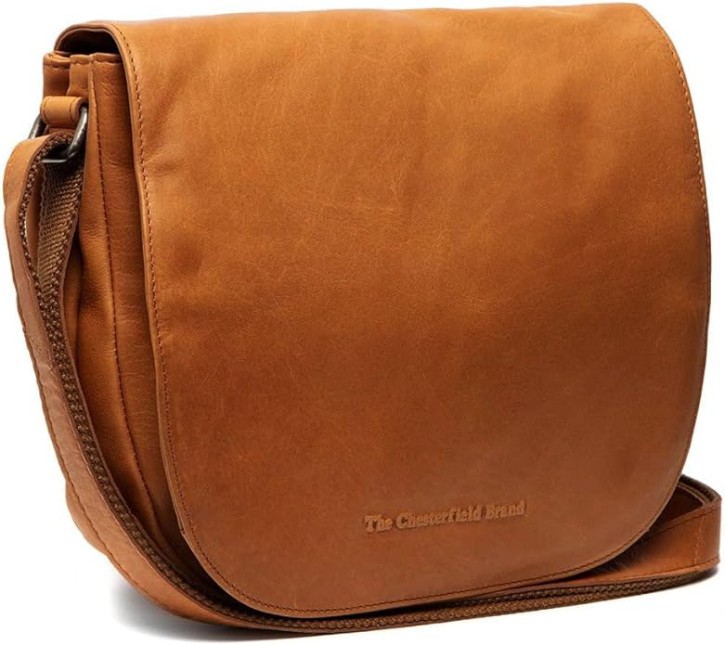 Chesterfield Brand Millie Schultertasche, Cognac Braun Leder Umhängetasche, 26x23x10cm