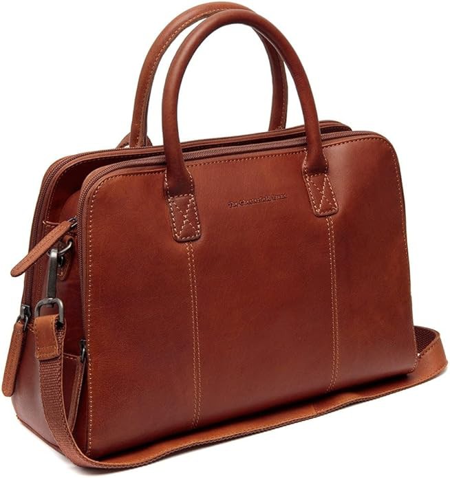Leder Damen Shopper Umhängetasche Leder Cognac Layton 35x24x13cm