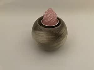 Dekorative Kugelleuchter Stone-Creme-aus Keramik gefertigt -  Lieferung ohne Teelicht 8x9cm
