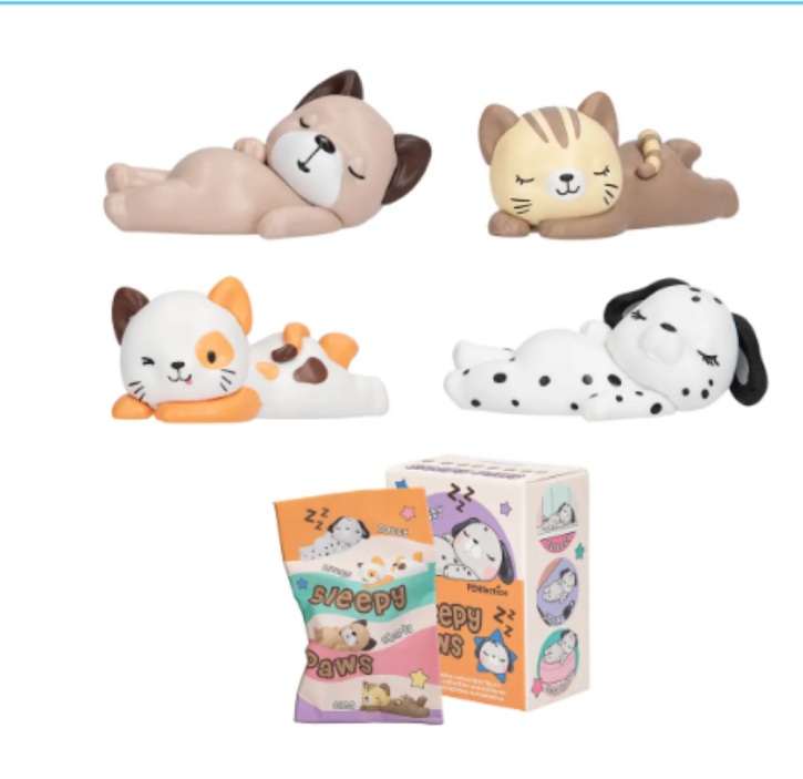 1 Stück PENfection Sleepy Paws Sammelbare Tiere- Hund oder Katze zum Befestigen