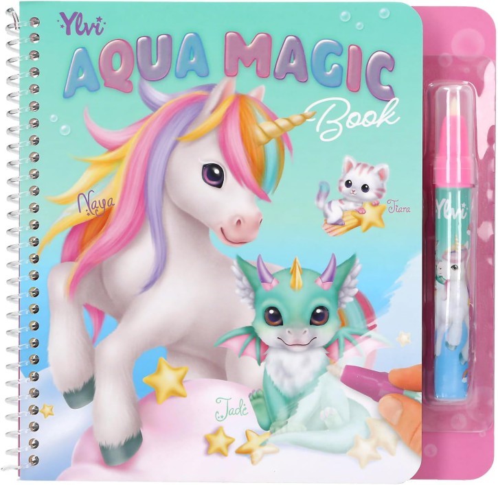  14085 Ylvi Aqua Magic Book - Malbuch mit Einhorn Motive zum Ausmalen mit Wassern