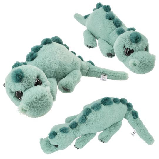 Dino World Plüschdino liegend hellgrün 50 cm, Kuscheltier,Plüschtier
