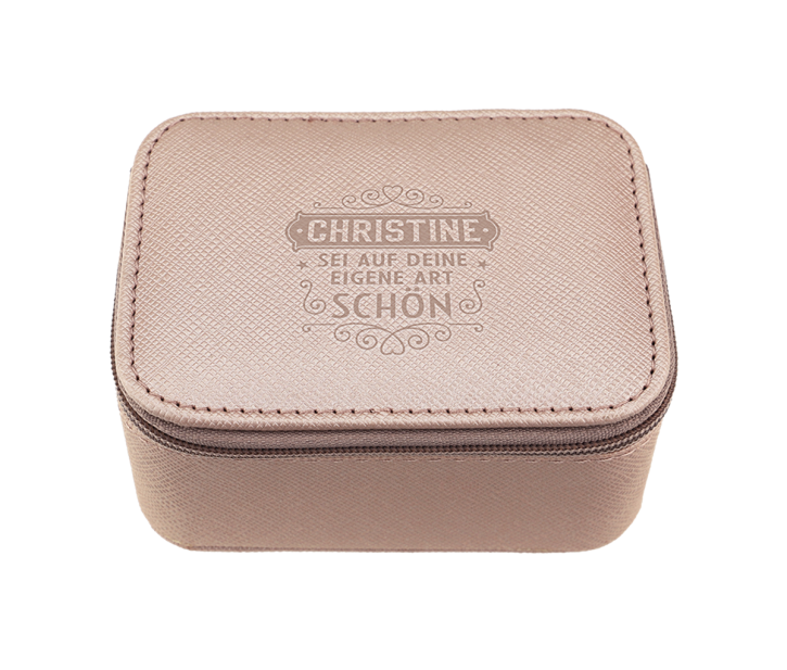 History & Heraldry personalisierte, persönliche Schmuckschatulle/Schmuckkästchen - Schmuckbox Metallic Christine