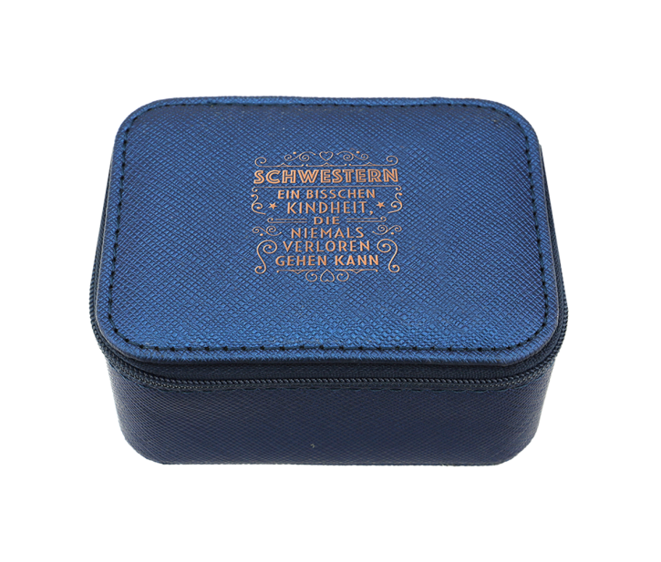Schmuckschatulle/Schmuckkästchen - Schmuckbox Blau Schwester