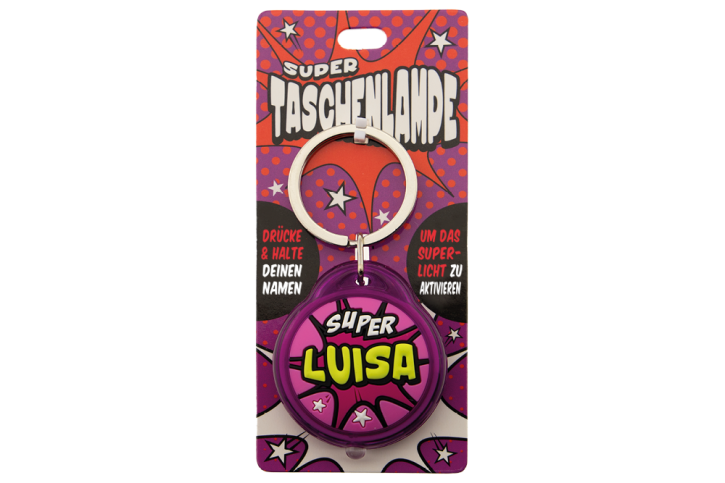 Schluesselanhaenger Super Taschenlampe mit Namen Luisa 