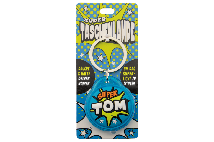 Schluesselanhaenger Super Taschenlampe mit Namen Tom   