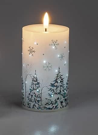 Formano LED-Wachskerze Kerze Wintermotiv Tanne 7x10cm inklusive Kerze mit Timerfunktion; für 3x AA Batterien 1,5V Formano LED-Wachskerze Kerze Wintermotiv Tanne 7x10cm inklusive Kerze mit Timerfunktion; für 3x AA Batterien 1,5V