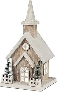 Formano LED Deko-Haus, Holz Weihnachtsdekoration mit Beleuchtung, Rustikaler Stil, 14 x 26 cm, Tannenbaum Verzierung Formano LED Deko-Haus, Holz Weihnachtsdekoration mit Beleuchtung, Rustikaler Stil, 14 x 26 cm, Tannenbaum Verzierung