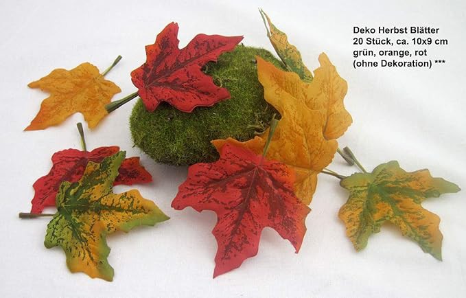 Herbstdeko Blätter 1 Set mit 20 Stück Herbstblätter