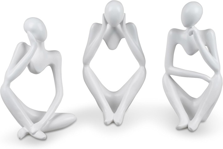 Formano Moderne Figuren als Set - 3 verschiedene Skulpturen 24 cm in weiss matt Formano Moderne Figuren als Set - 3 verschiedene Skulpturen 24 cm in weiss matt