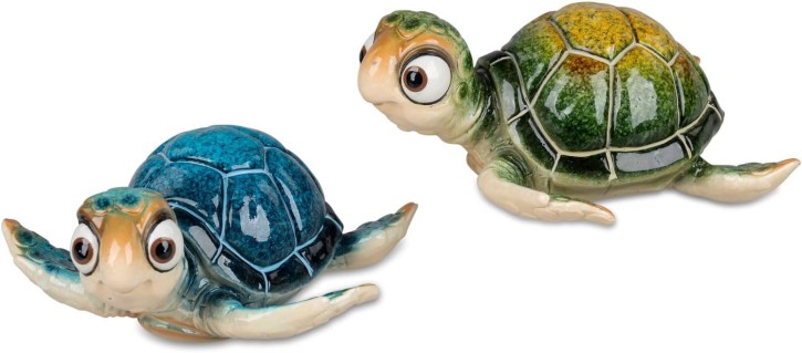 Formano 1 Stück von 2 links oder rechts Dekofigur Schildkröte Harry - Polyresin 15 cm