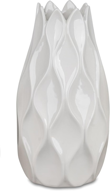 Formano 1 Stück Blumenvase Dekovase Vase aus Porzellan Vase 15cm weiss