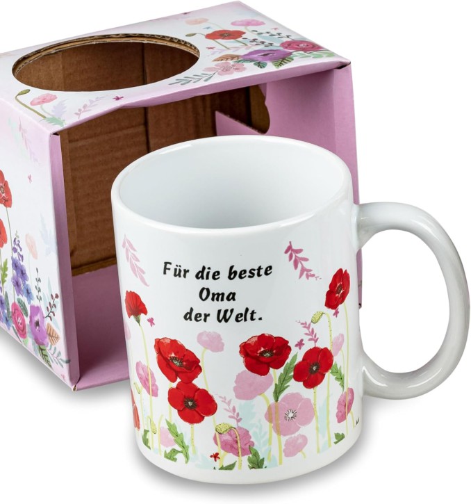 1 Stück Kaffeebecher Tasse Becher mit Spruch- Oma für Muttertagsgeschenke