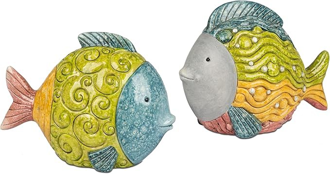 1 Stück Figur Deko-Fisch 19cm zur  Dekoration für Bad und Wohnräume