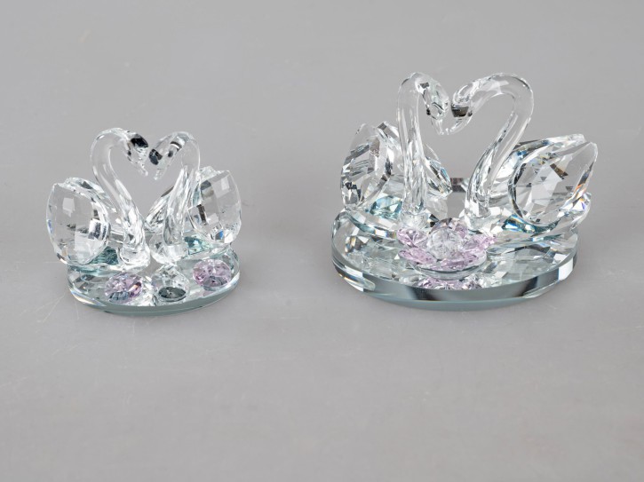 Formano Kristallfiguren Deko Schwanenpaar  Figur ca. 6cm aus Kristall 1 von 2 Varianten