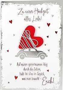 Elegance Klappkarte Grusskarte Geburtstagskarte - Zur Hochzeit die besten Wünsche