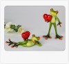Frosch mit Herz hellgrün 1x liegend oder 1x stehend 1 Figur Modell sortiert