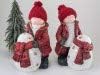 Deko Figur Kind mit Schneemann sortiert Junge oder Mädchen