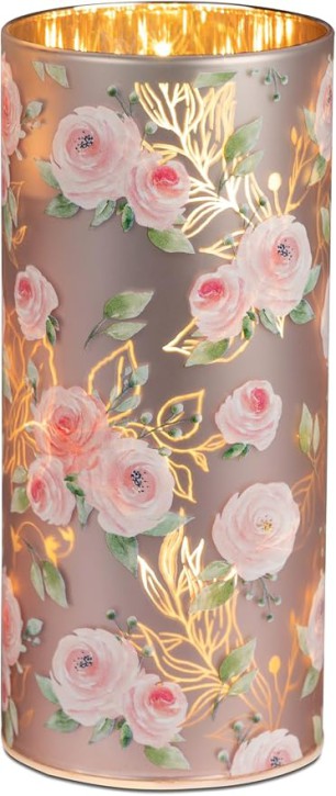 Formano 1 Stück Deko-Licht mit Rosen 15cm mit Timer