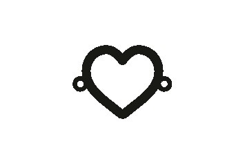 Versilbertes Armband mit Spruch Herz (Symbol)