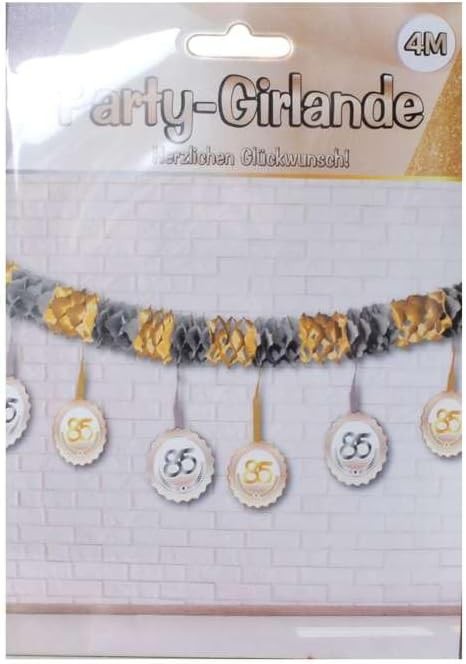 Party-Girlande  85 , silber/gold zum 85. Geburtstag