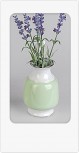 Vase 8x13cm weiss - grün aus Keramik