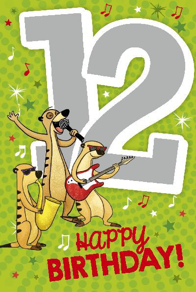 Depesche Zahlenkarten mit Musik 12 Happy Birthday!