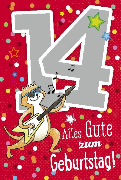 Depesche Zahlenkarten mit Musik 14 Alles Gute zum Geburtstag!