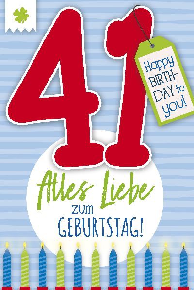Depesche Zahlenkarten mit Musik 41 Alles Liebe zum Geburtstag!