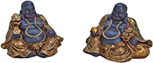 1 Stück Deko Buddha sitzend braun/gold 8cm Modell sortiert
