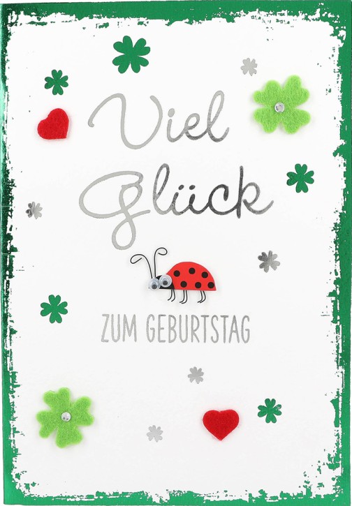 Elegance Klappkarte Grusskarte Geburtstagskarte - Heute ist dein Tag! Auf dich! Cheers