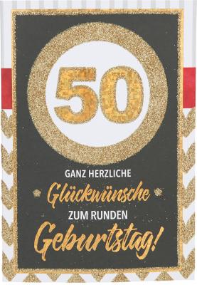 Geburtstagskarte Mit Plakativ Designten Zahlen Zum 50 Geburtstag