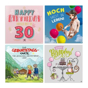 Geburtstagskarte mit Musik-Wir feiern deinen Geburtstag!