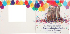 Geburtstagskarte Klappkarte 3D mit Musik & Licht Heute ist dein Geburtstag!