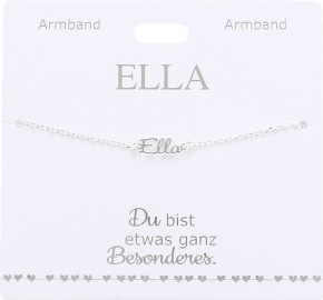 Versilbertes Armband mit Namen Ella