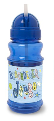 H&H Kinder Trinkflasche blau mit blauer Kappe Oskar